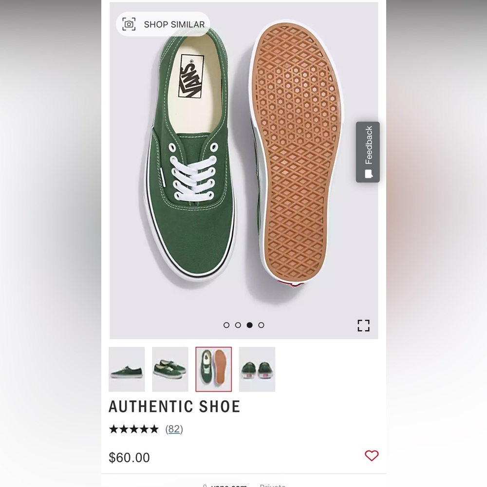 NEW Men’s Olive Green Vans Size 10